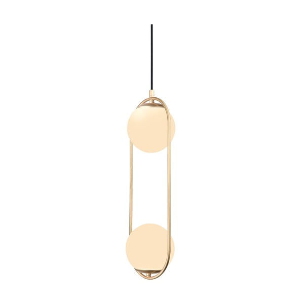 Lampadario color oro con paralume in vetro ø 20 cm Arch - Squid Lighting