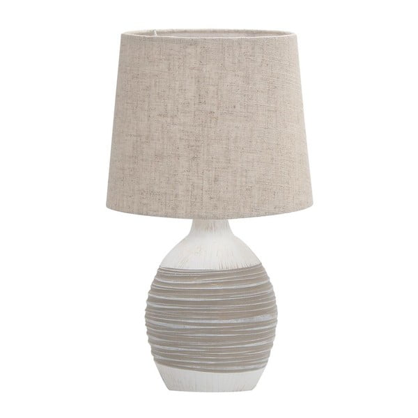Lampada da tavolo beige con paralume in tessuto (altezza 35 cm) Ambon - Candellux Lighting