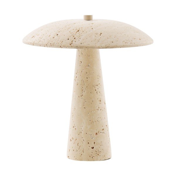 Lampada da tavolo LED beige in pietra (altezza totale 25,5 cm) Consett – House Nordic