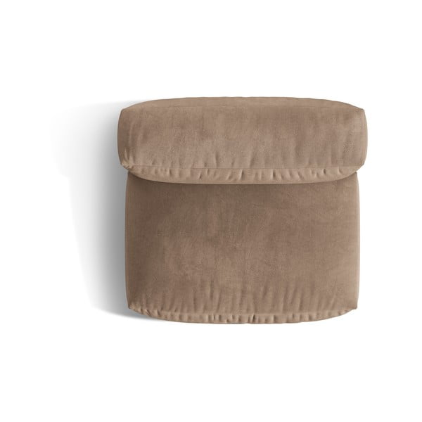 Parte divano componibile marrone chiaro (solo con parte centrale) con rivestimento in velluto Martina – Micadoni -image-3