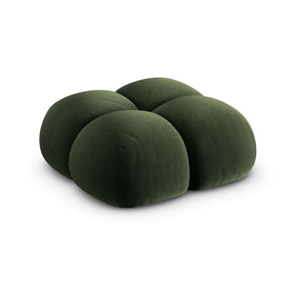 Poggiapiedi verde con rivestimento in velluto Loretto – Cosmopolitan Design-image-2