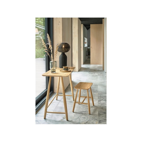 Lampada da tavolo nera con paralume in rattan (altezza 43 cm) Werna - Villa Collection-image-4