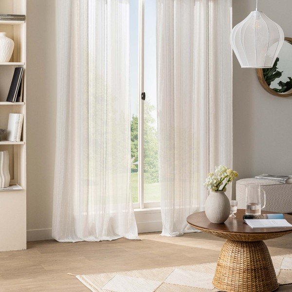 Tenda bianca 140x260 cm Zaho – douceur d'intérieur-image-2