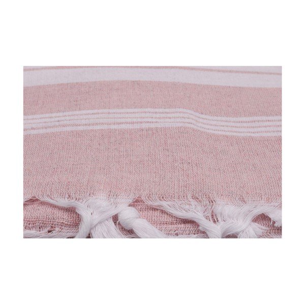 Asciugamano rosa chiaro e bianco, 170 x 90 cm Luis - Unknown-image-3