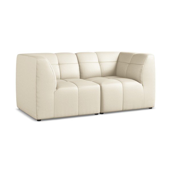 Divano beige con rivestimento in finta pelle 180 cm Aloha – Makamii-image-2