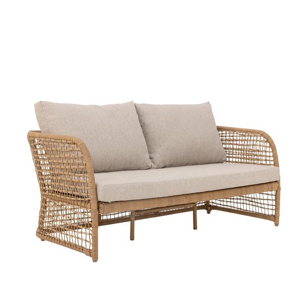 Divano da giardino beige/di colore naturale in rattan artificiale Penzano – Bloomingville