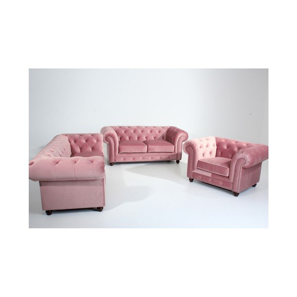 Divano rosa Orleans Velvet, 216 cm - Max Winzer-image-2