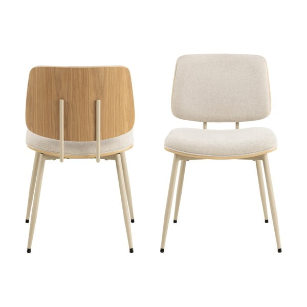 Sedia da pranzo color crema Owen - Actona-image-3