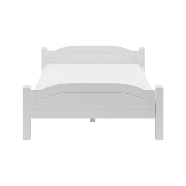 Letto singolo bianco in pino massiccio 90x200 cm Liva – Olivia Living-image-2