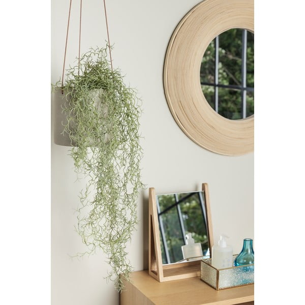 Specchio da appendere con cornice in bambù ø 60 cm Blush - Hübsch-image-3