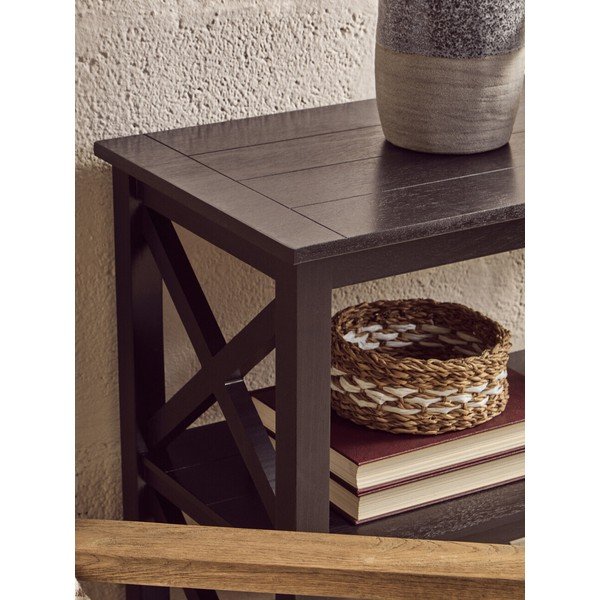 Scaffale nero in pino massiccio 40x81x81 cm Heritage – Premier Housewares-image-2