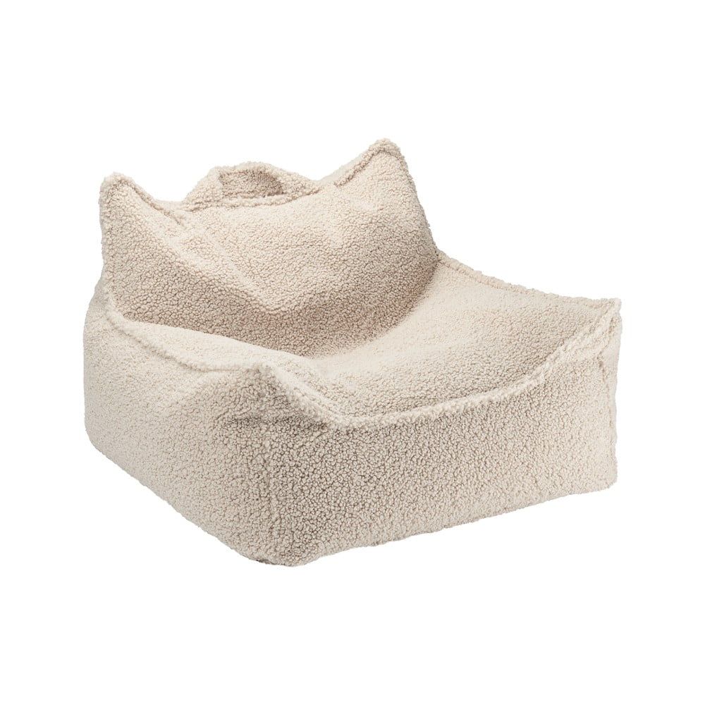 Pouf a sacco per bambini marrone chiaro con rivestimento in bouclé Chair – Wigiwama | Pouf a sacco per bambini