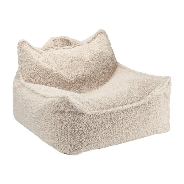 Pouf a sacco per bambini marrone chiaro con rivestimento in bouclé Chair – Wigiwama