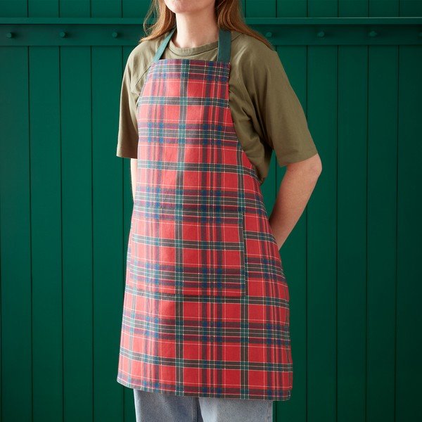 Grembiule in cotone a tema natalizio Christmas Tartan Check – Catherine Lansfield-image-1