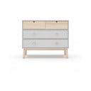 Cassettiera bassa bianca per bambini 100x81 cm Estefania - Marckeric