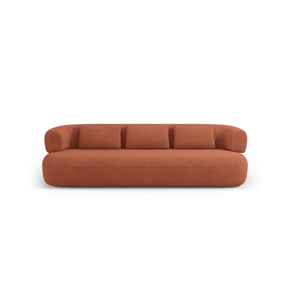 Divano color terracotta con rivestimento in bouclé 226 cm Jenny – Micadoni -image-2