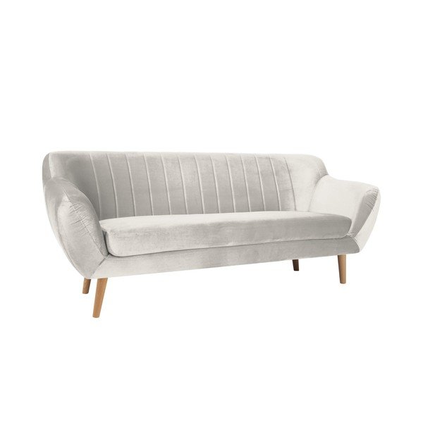Divano a tre posti crema Benito - Mazzini Sofas-image-1