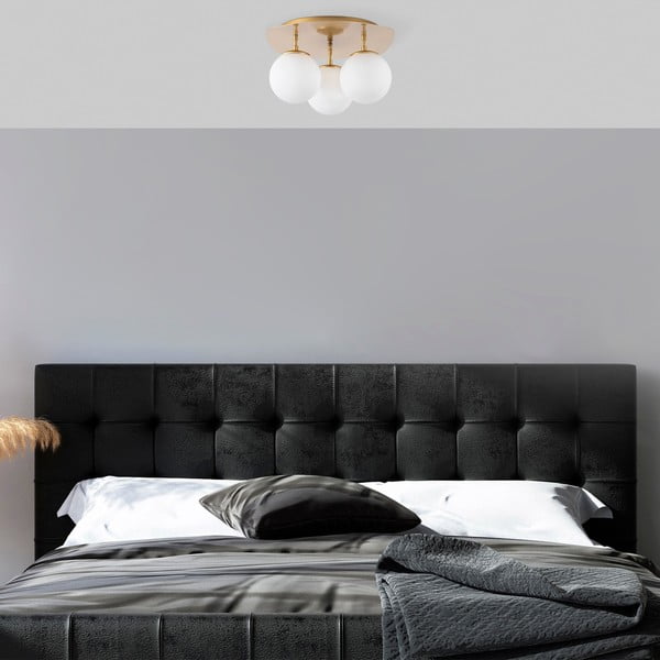 Plafoniera dorata con paralume in vetro 37x44 cm Well – Opviq lights-image-2