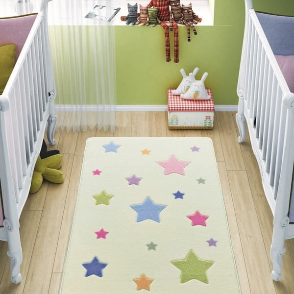 Tappeto Baby Stars, 100 x 150 cm - Confetti