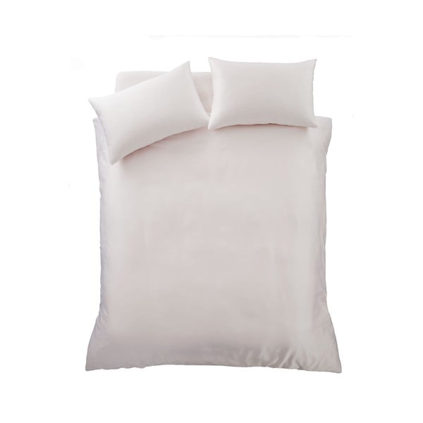 Set copripiumino e federa rosa in raso di seta per letto matrimoniale e per letto esteso 230x220 cm Silky Soft – Catherine Lansfield