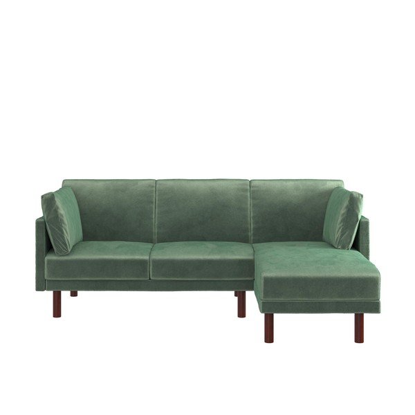 Divano letto verde divano angolare Clair - Støraa