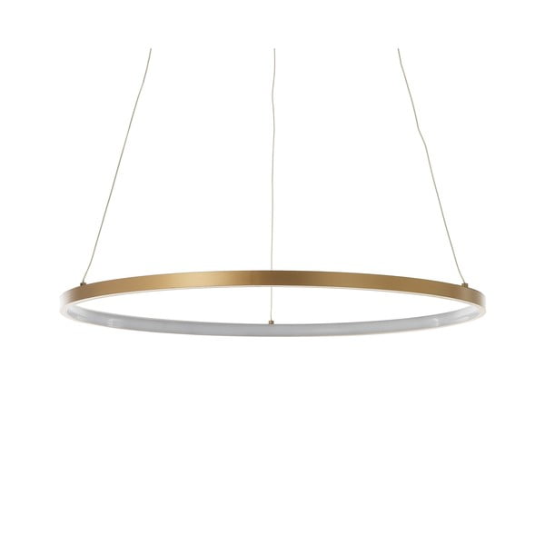 Lampada a sospensione di colore oro, altezza 92 cm Ring - Tomasucci-image-2