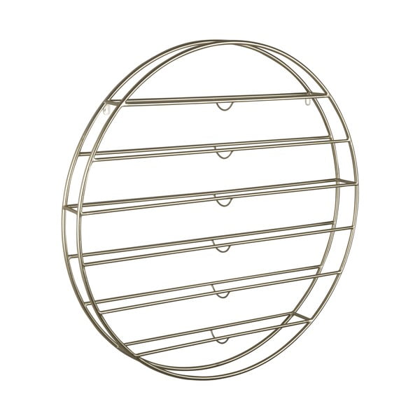 Portabottiglie da parete dorato in metallo numero di bottiglie 12 80x80x9 cm Redondo – PT LIVING-image-2