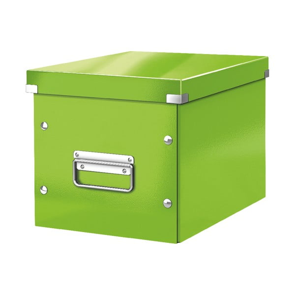 Scatola di cartone verde con coperchio Click&Store - Leitz