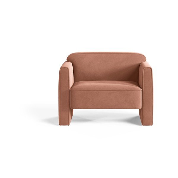 Poltrona rosa con rivestimento in velluto Abby – Micadoni -image-1