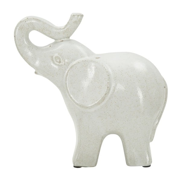 Statuetta decorativa in ceramica Elefante, altezza 23 cm - Mauro Ferretti