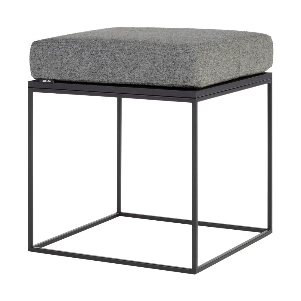 Sgabello grigio imbottito Feo – noo.ma | Sgabelli