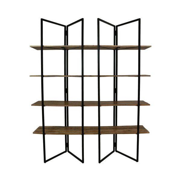 Scaffale in legno di mango nero 165x200 cm - HSM collection