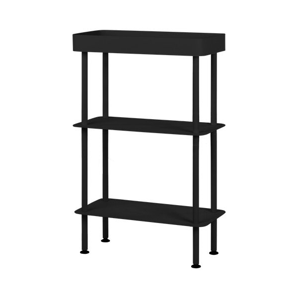 Carrello portaoggetti nero in metallo 60x97x30 cm Nolle – noo.ma-image-2