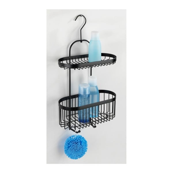 Cestino nero da appendere a 2 livelli Classic Plus - Wenko-image-3