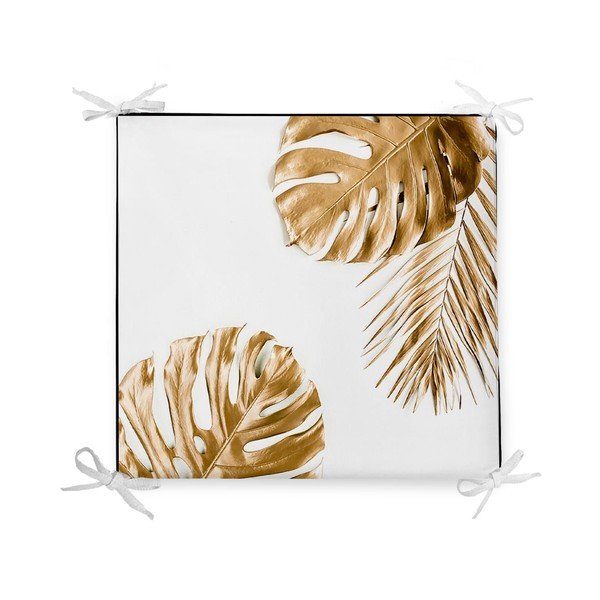 Divano in misto cotone Foglie d'oro, 42 x 42 cm - Minimalist Cushion Covers