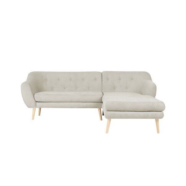 Divano beige con lettino sul lato destro Sicile - Mazzini Sofas