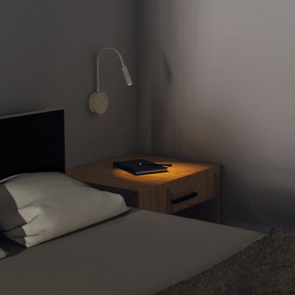 Lampada da parete bianca, altezza 53 cm Leo - SULION-image-1