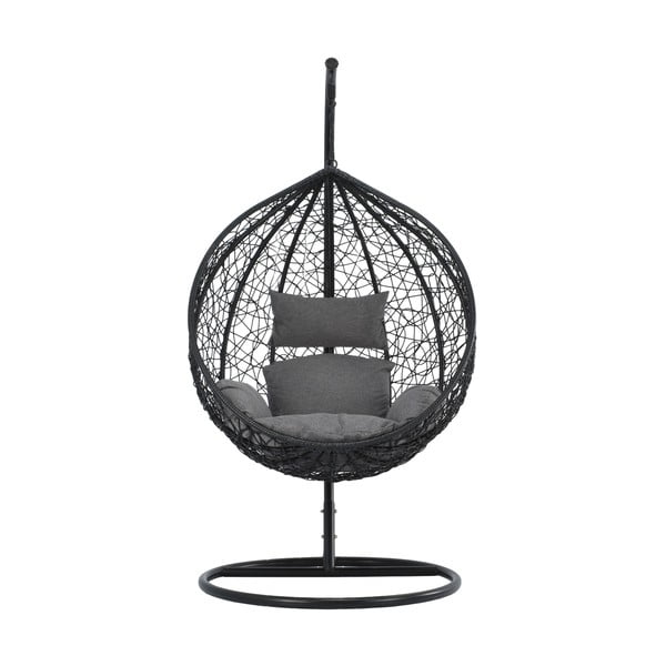 Poltrona sospesa grigio scuro in rattan artificiale Noela - Bonami Selection-image-3