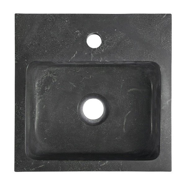 Lavabo nero in pietra 30x30 cm Blok – Sapho-image-3