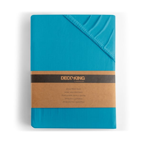 Lenzuolo con angoli blu in jersey 120x200 cm Amber – Restilo-image-4