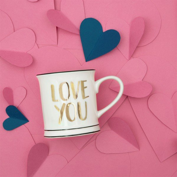 Tazza in porcellana bianca, 400 ml Love You - Sass & Belle-image-3