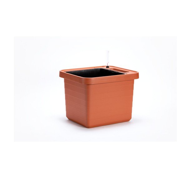 Cassetta auto-irrigante di grande volume in terracotta Berberis UNO, 27 l - Plastia-image-1