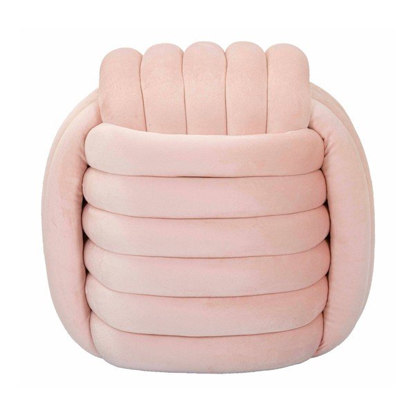 Poggiapiedi in velluto rosa chiaro Softy - Mauro Ferretti-image-2