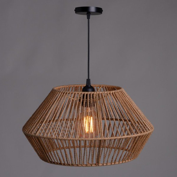 Lampada a sospensione in colore naturale con paralume in carta ø 38 cm - Casa Selección-image-1