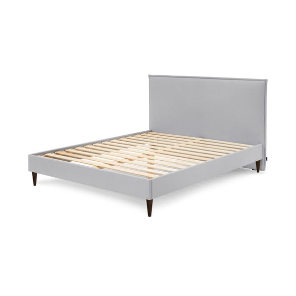 Letto matrimoniale imbottito grigio chiaro con griglia 180x200 cm Sary - Bobochic Paris