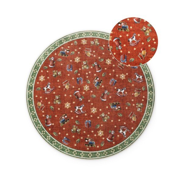 Tappeto rotondo rosso/verde a tema natalizio ø 200 cm Toy's Delight Nostalgic Noel Red Green – Villeroy&Boch