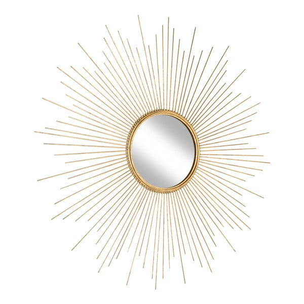 Specchio da parete con cornice in metallo color oro , ø 104 cm Ella - Westwing Collection-image-2