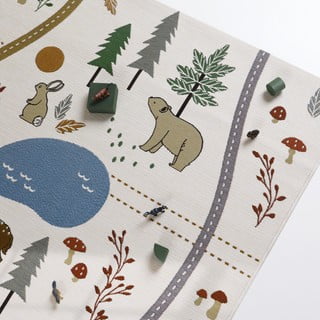 Tappeto da gioco per bambini color crema 123x180 cm Little Forest – Nattiot