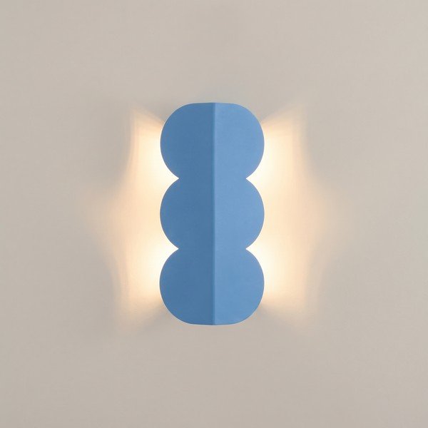 Lampada da parete azzurra in alluminio BISCUIT – Thoro-image-3