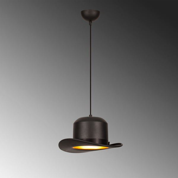 Lampadario nero con paralume in tessuto ø 30 cm Capello – Opviq lights-image-2